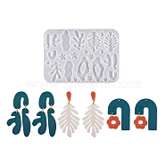 DIY Pendant Silicone Molds, Resin Casting Molds, Mixed Irregular Shapes, White, 157x115x5mm, Hole: 2mm, Inner Diameter: 9.5~53.5x9.5~29mm(DIY-G091-05B)