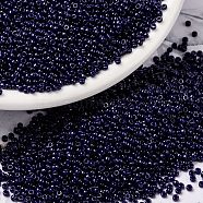 MIYUKI Round Rocailles Beads, Japanese Seed Beads, 15/0, (RR4494) Duracoat Dyed Opaque Indigo Navy Blue, 1.5mm, Hole: 0.7mm, about 5555pcs/10g(X-SEED-G009-RR4494)