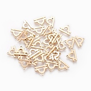 304 Stainless Steel Charms, Constellation/Zodiac Sign, Real 18K Gold Plated, Libra, 8.3x10.7x1mm, Hole: 0.8mm(STAS-L227-001A)