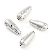 CCB Plastic Beads, Teardrop, Platinum, 19x8mm, Hole: 1.4mm, 769pcs/500g(CCB-S164-02P)