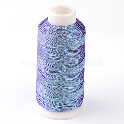 Round Metallic Cord, 3-Ply, Slate Blue, 0.4mm, about 1093.61 yards(1000m)/roll(MCOR-G001-0.4mm-20)