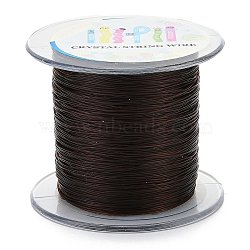 Korean Elastic Crystal Thread, Coconut Brown, 0.6mm, about 174.97 yards(160m)/roll(EW-N004-0.6mm-02)