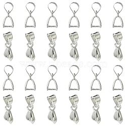 50Pcs Brass Ice Pick Pinch Bails, Platinum, 10x5.5x3mm, Pin: 0.8mm(IFIN-FS0001-47B)