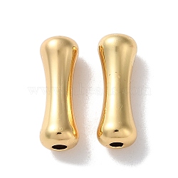 Brass Beads, Bone, Real 18K Gold Plated, 17.5x6mm, Hole: 2mm(KK-B105-01G-03)