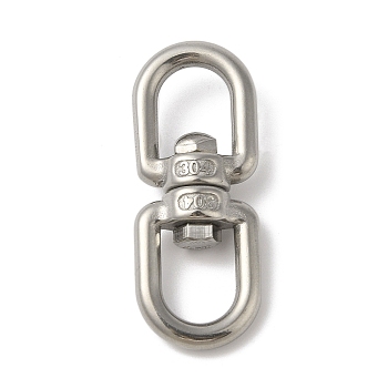 Non-Tarnish 304 Stainless Steel 8 Shape Swivel Clasps, Stainless Steel Color, 59x23.5x12.5mm