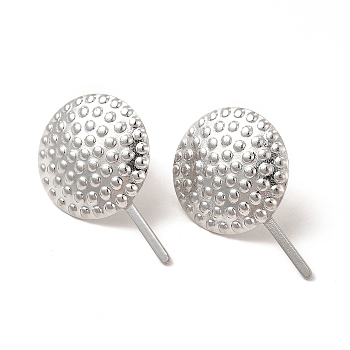 304 Stainless Steel Lollipop Stud Earrings for Women, Stainless Steel Color, 27x17mm, Pin: 0.8mm