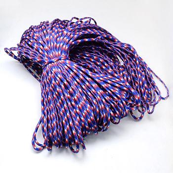 7 Inner Cores Polyester & Spandex Cord Ropes, for Rope Bracelets Making, Blue, 4mm, about 109.36 yards(100m)/bundle, 420~500g/bundle