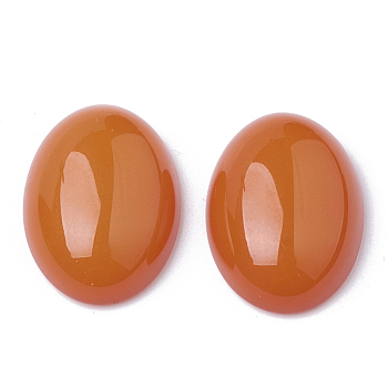Resin Cabochons, Oval, Sandy Brown, 18x13x5.5mm