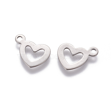 304 Stainless Steel Open Heart Charms(X-STAS-L234-087P)-2