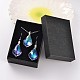 Teardrop AB Color Plated Electroplate Glass Pendant Necklaces & Dangle Earrings Jewelry Sets(SJEW-JS00880)-1