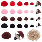 Triangle Plastic Doll Craft Safety Noses, with Spacer, Toy Accessories, Mixed Color(DIY-PH0031-69)