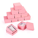 Rectangle Paper Jewelry Gift Boxes, with Non-woven Fabrics Pillow, Jewelry Organizer Case for Bracelets, Watch Storage, Salmon, 8.5x8.3x5.5cm(CON-TAC0010-91C)