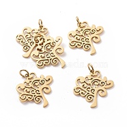 304 Stainless Steel Pendants, Tree of Life, Golden, 20.5x20x1mm, Hole: 2.5mm(STAS-S105-T517G)