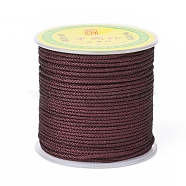 Polyester Braided Cord for Jewelry Making, Coconut Brown, 2mm, about 27.34 yards(25m)/roll(OCOR-F011-C01)