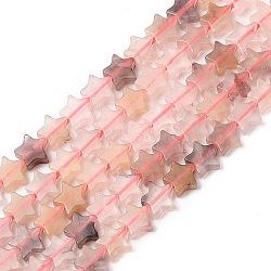 Natural Quartz Beads Strands, Star, 5.5~6x5.5~6x2.5mm, Hole: 1mm, about 76pcs/strand, 15.31~15.35''(38.9~39cm)(G-H087-C09-01)