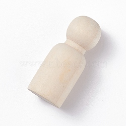 Unfinished Wooden Children Toys, DIY Accessories, Puppet, Navajo White, 1.8x4.2cm(WOOD-XCP0001-47)
