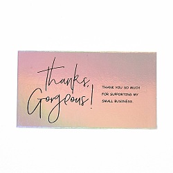Laser Thank You Card, for Thanksgiving Day Decorations, Rectangle, Colorful, 50x90x0.4mm, 50pcs/bag(DIY-F120-02D)