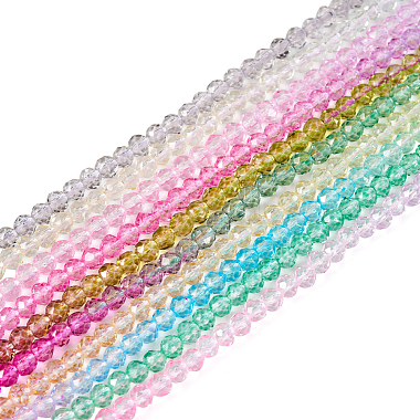 pandahall 10 нити 10 цвета прозрачные градиентные цветные нити стеклянных бусин(GLAA-TA0001-55)-2
