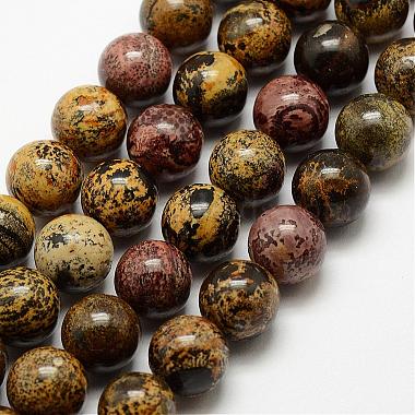 Natural Dendritic Jasper Beads Strands(G-E382-07-6mm)-2