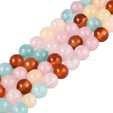 Natural Multi-Color Agate Beads Strands(G-Q606-42B-A01)-2