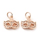 Mask Brass Micro Pave Clear Cubic Zirconia Charms(KK-G425-08)-2
