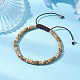 Natural Picture Jasper Braided Bead Bracelets(BJEW-JB11114-04)-2