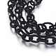 Black Color Handmade Silk Cable Chains Loop(X-EC-A001-18)-2