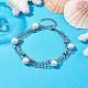 8mm Round Shell Pearl Bead Multi-Strand Bracelets(BJEW-JB10315)-2