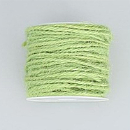 Jute Cord, Jute String, Jute Twine, for Jewelry Making, Green Yellow, 2mm, about 54.68 yards(50m)/roll(OCOR-WH0002-A-03)
