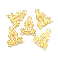 Golden Plated Alloy Pendant Rhinestone Settings, 12 Constellation/Zodiac Sign, Gemini, 23.5x19.5x2.5mm, hole: 2mm, Fit for SS6(1.9~2.0mm) Rhinestone(PALLOY-WH0067-15G-03)