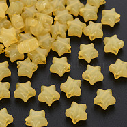 Imitation Jelly Acrylic Beads, Star, Yellow, 9x9.5x5.5mm, Hole: 2.5mm, about 2050pcs/500g(MACR-S373-45-E07)