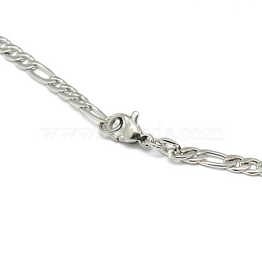 304 Stainless Steel Figaro Chain Necklace Making(X-STAS-A028-N025P)-3