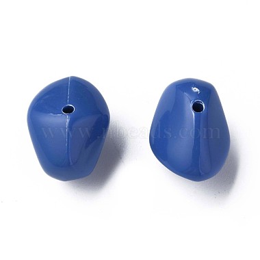 Royal Blue Nuggets Acrylic Beads