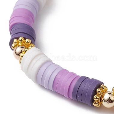 7pcs 7 ensemble de bracelets extensibles de surfeur heishi en argile polymère de couleur(BJEW-JB09644-02)-4