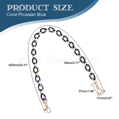 Teardrop Resin Bag Links Straps(PURS-WH0001-05A)-3
