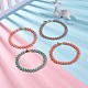 Ensemble de bracelets de cheville tressés en perles de verre pour femmes(AJEW-AN00466)-2