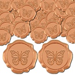 100Pcs Adhesive Wax Seal Stickers, Envelope Seal Decoration, For Craft Scrapbook DIY Gift, Butterfly, 30mm(DIY-CP0011-01A)