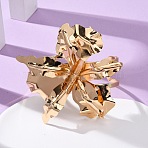 Alloy & Iron Cuff Bangles for Women, Flower, Inner Diameter: 2-1/4 inch(5.8cm)(BJEW-F501-01C-KCG)