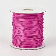 Eco-Friendly Korean Waxed Polyester Cord, Camellia, 1mm, about 169.51~174.98 Yards(155~160m)/Roll(YC-P002-1mm-1151)