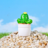 Resin Cactus Pot Model, Micro Landscape Home Dollhouse Accessories, Pretending Prop Decorations, Lime Green, 35x23mm(PW-WGF944F-01)