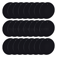 Acrylic Big Pendants, Flat Round Charm, Black, 100x2mm, Hole: 2mm(MACR-WH0007-89B)