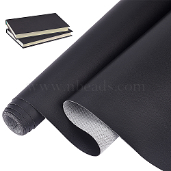 PU Leather Fabric, for Book Binding, Black, 100x45x0.06cm(SENE-WH0003-25C)