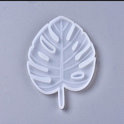 Silicone Vein Molds, Epoxy Resin Casting Molds, For UV Resin, DIY Jewelry Craft Making, Leaf, White, 125x88x8mm(DIY-F041-16B)