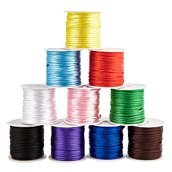 Nylon Thread, for Jewelry Making, Mixed Color, 2.5mm, about 10m/roll, 10colors, 1roll/color, 10roll/set(NWIR-PH0001-42)