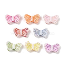 Plastics Beads, Craft Beads, Butterfly, Mixed Color, 8x13x3.5mm, Hole: 1.4mm, 1515pcs/500g(KY-B004-01C)