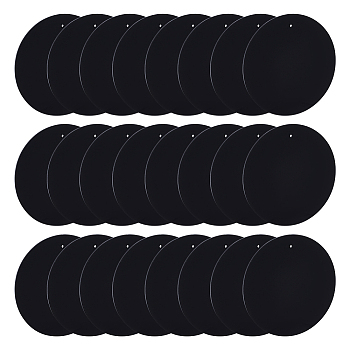 Acrylic Big Pendants, Flat Round Charm, Black, 100x2mm, Hole: 2mm