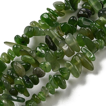 Natural Jade Beads Strands, Chip, 1.5~5x3~13x2~8mm, Hole: 0.6mm, 30.94~31.97''(78.6~81.2cm)
