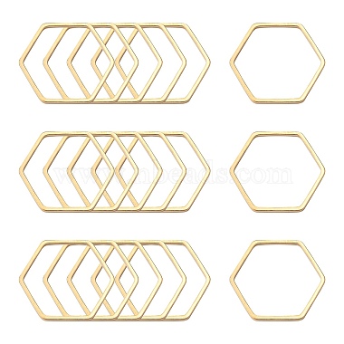 Light Gold Hexagon Brass Links