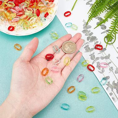 700Pcs 7 colors Transparent Acrylic Linking Rings(TACR-FH0001-08)-3