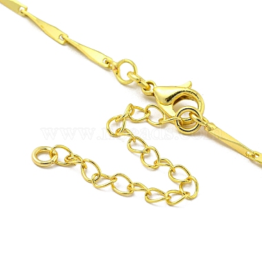 Brass Bar Link Chain Necklaces Making with Clasp(KK-L209-034A-G)-3